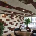 Rectangular Wood Wool Sound-Absorbing Wall Panel with Decorative Function